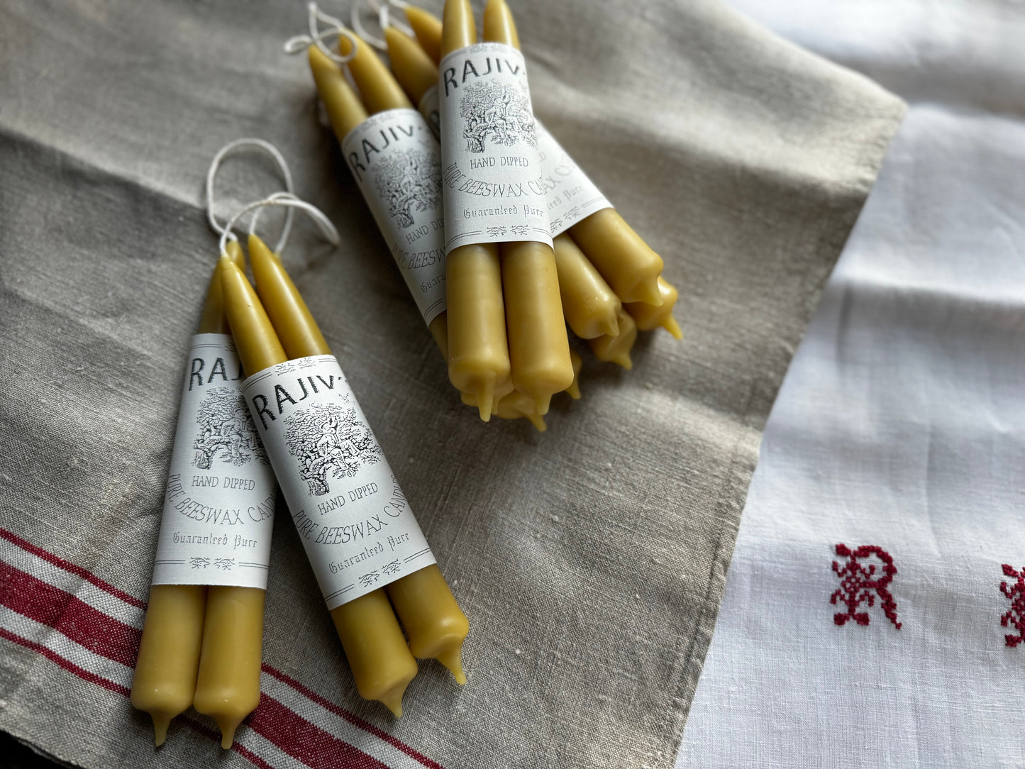 NYC Beeswax Taper Candles - Short 7" (Per Pair)