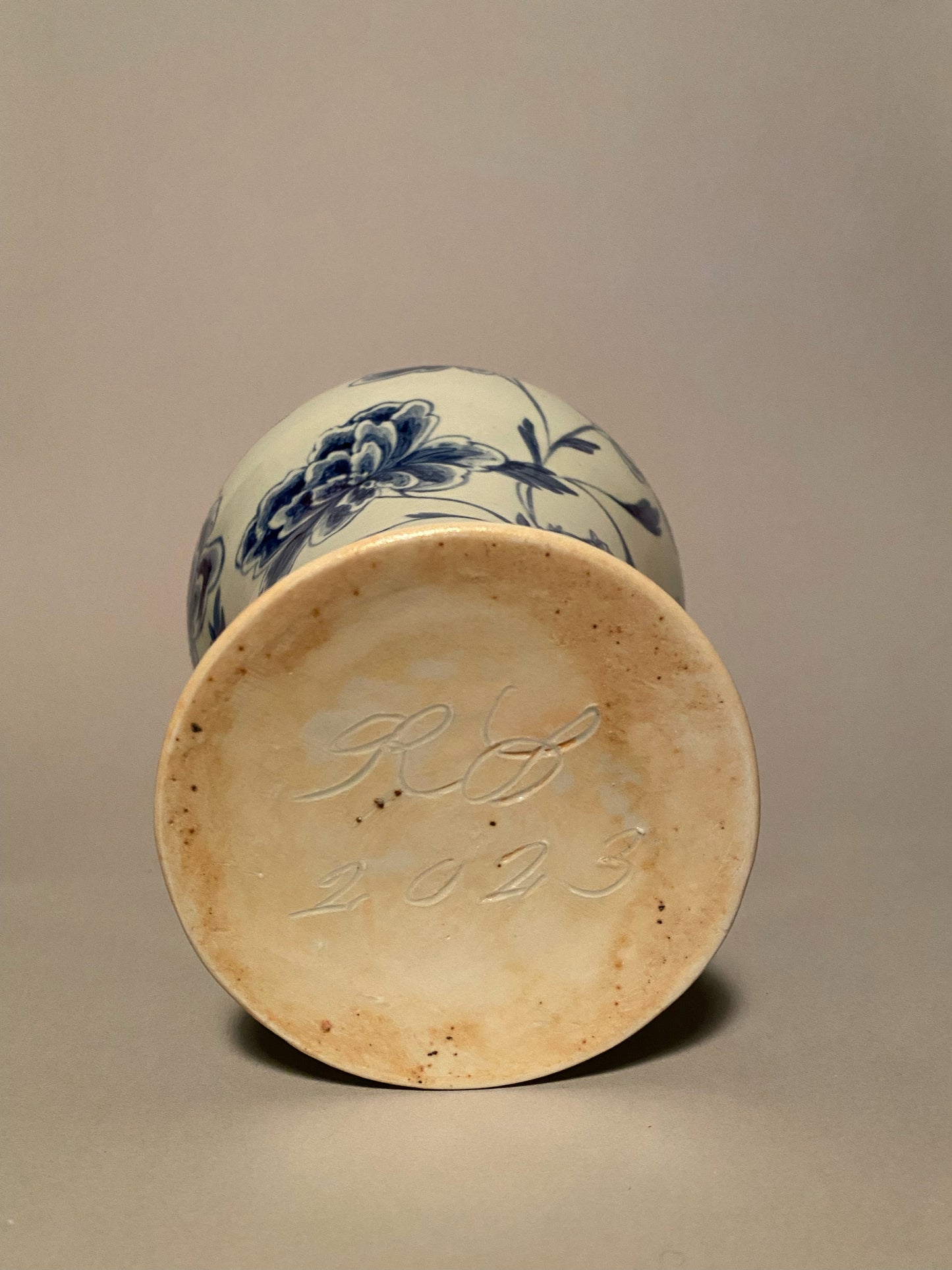 Celadon Vase with Chrysanthemums