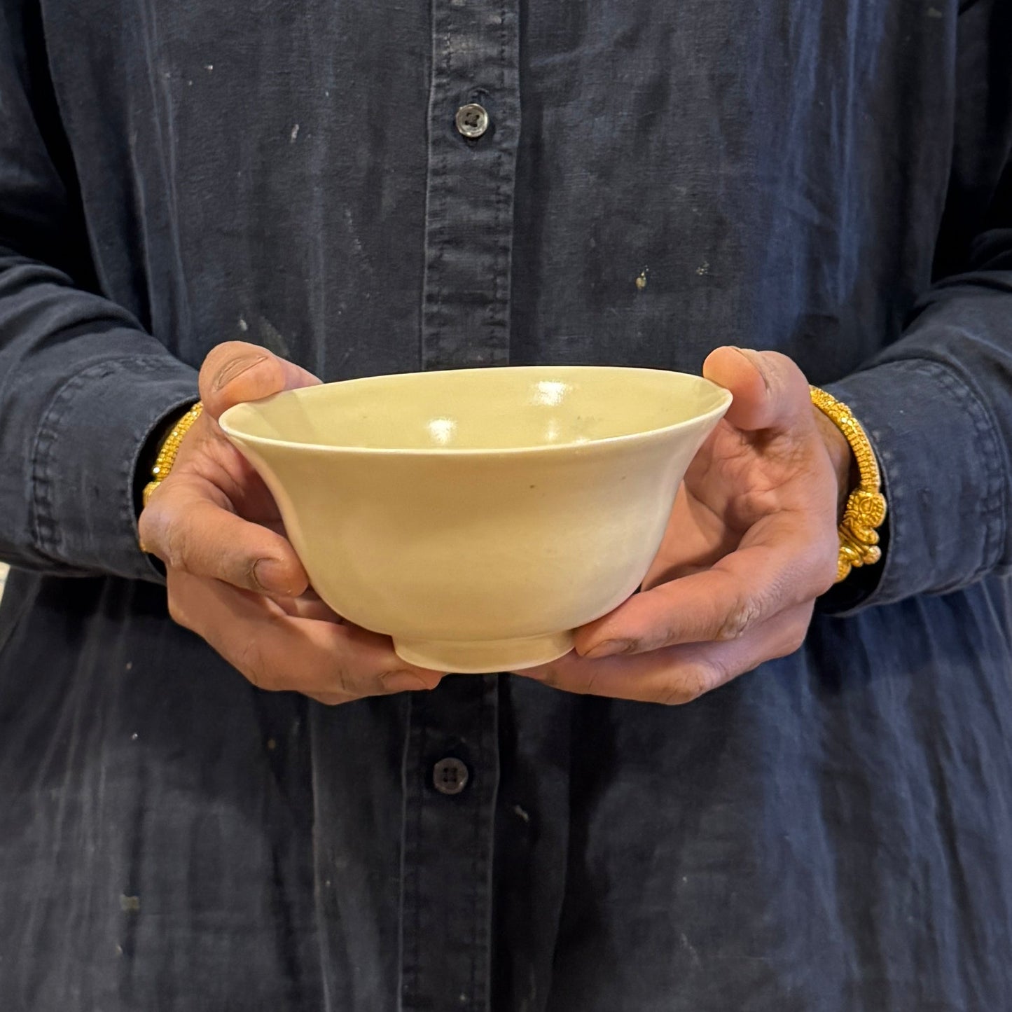 Medium Celadon Bowl, Warped - PORCELAIN L