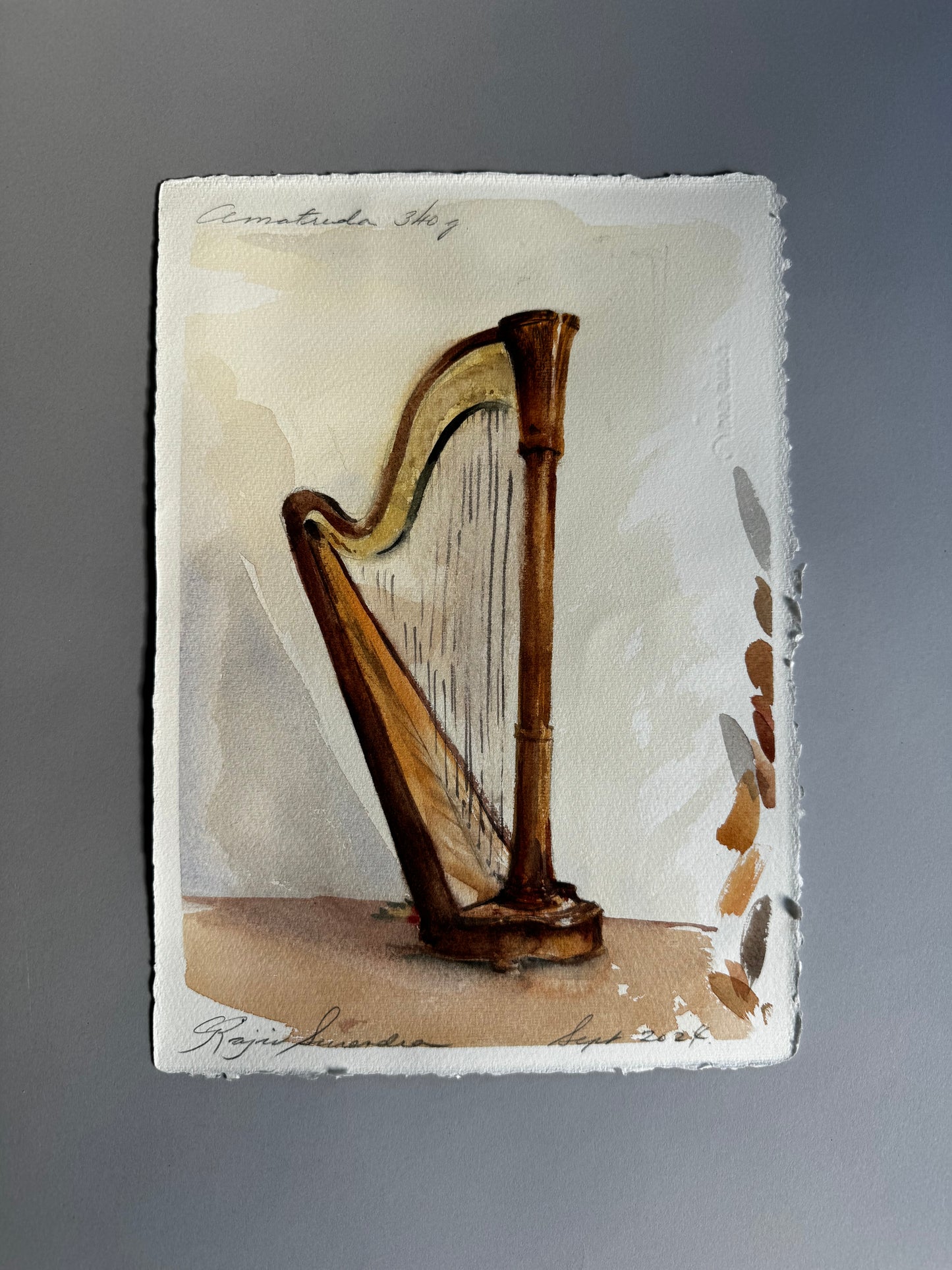 Study of a Harp, Florence