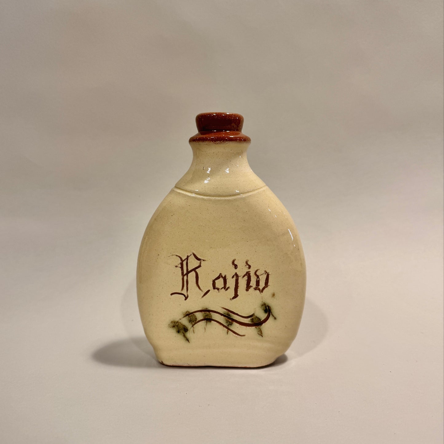 Captain's Flask - Curved Bird and 'Rajiv'