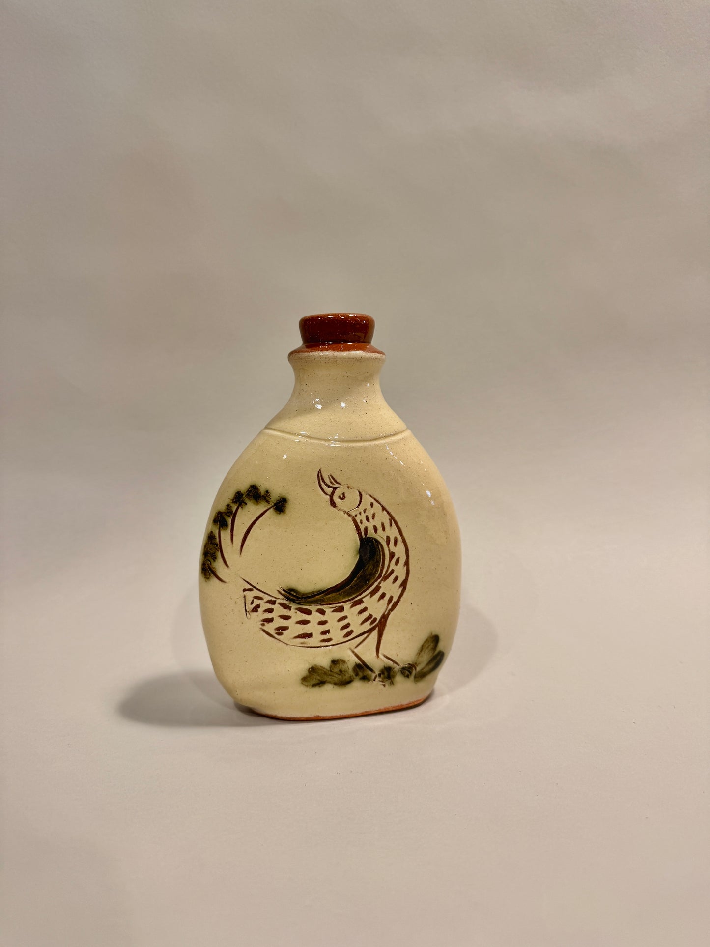 Captain's Flask - Curved Bird and 'Rajiv'