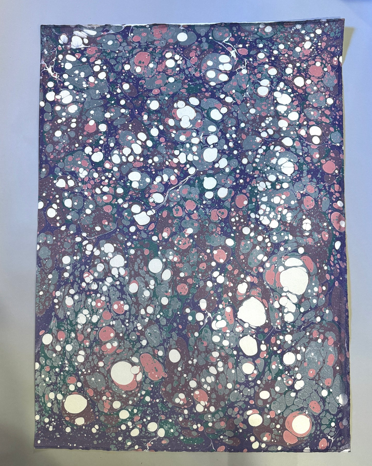 Marbled Paper A - White dots