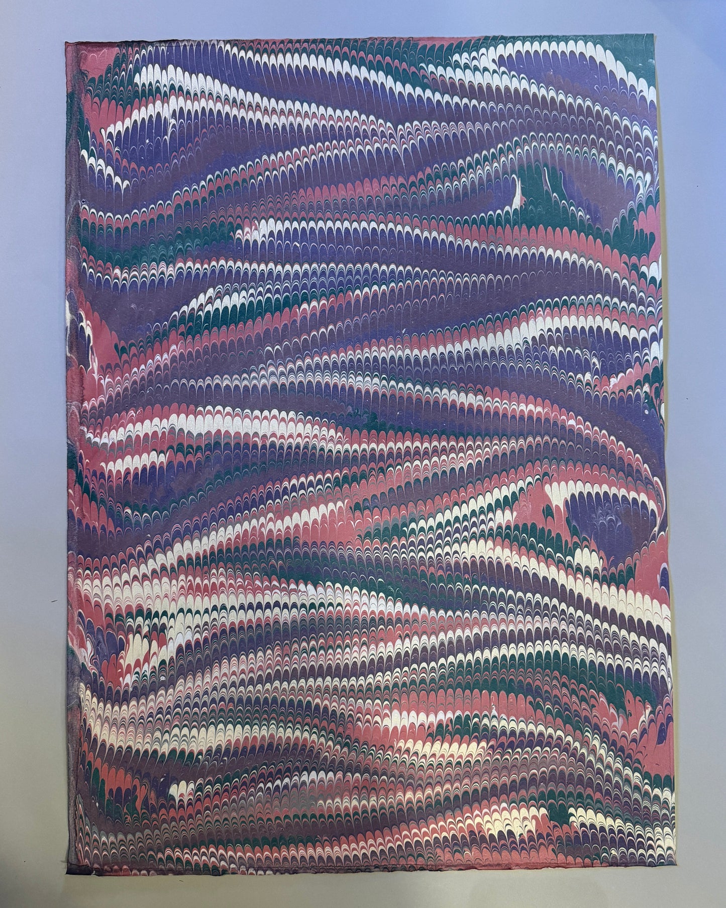 Marbled Paper G - Turquoise Combed