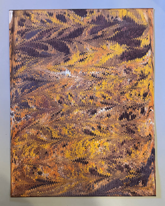 Marbled Paper N - Yellow/Purple Combed
