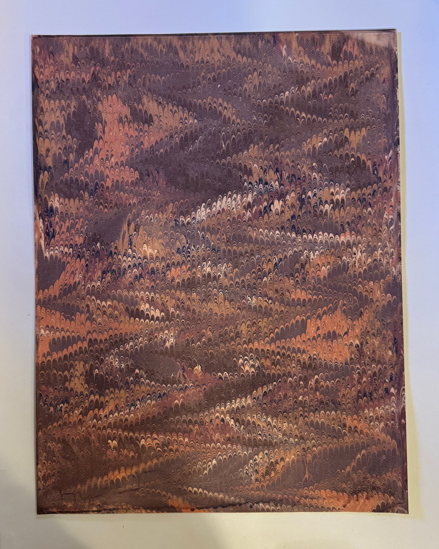 Marbled Paper O - Muted Combed