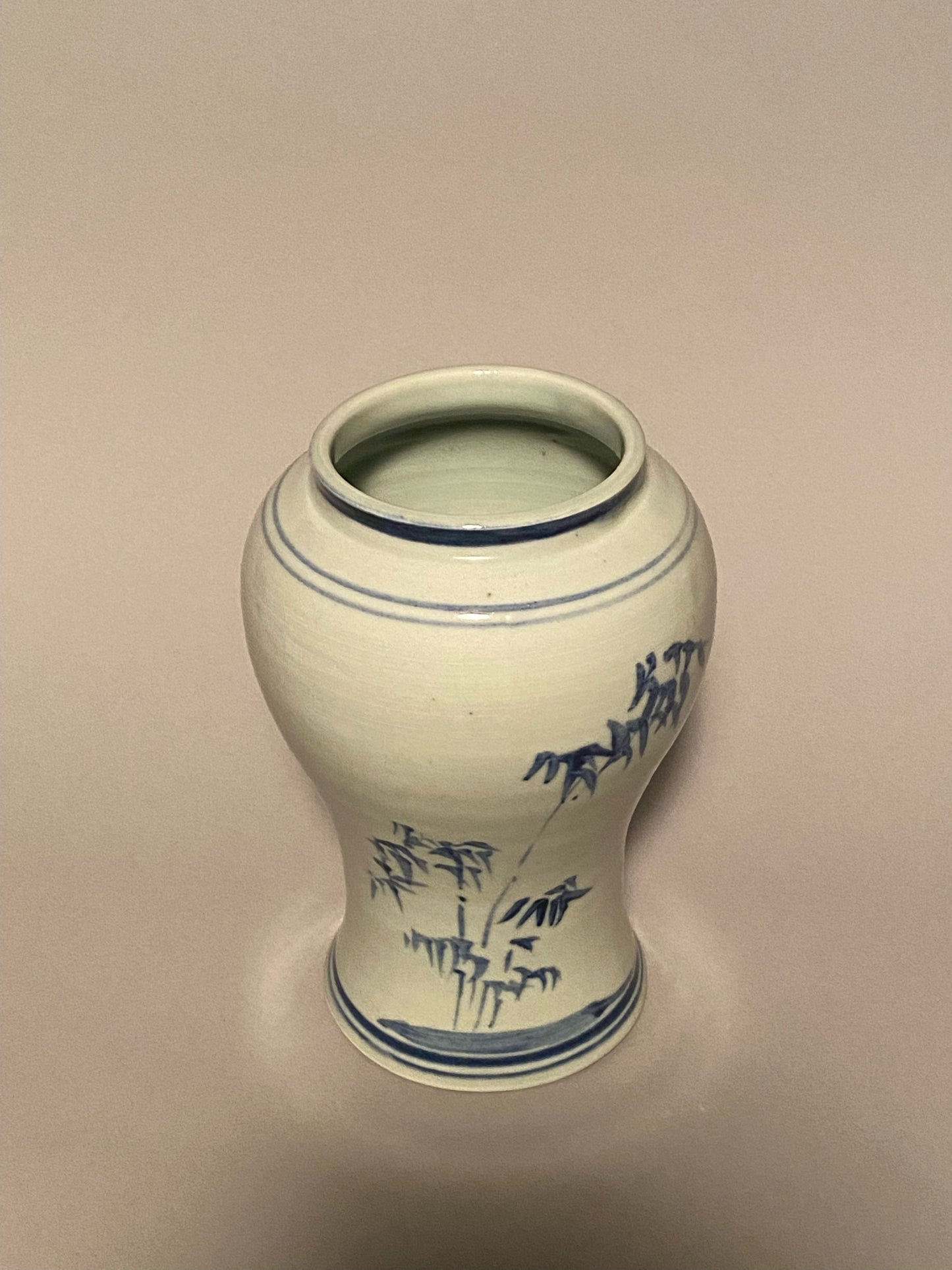 Celadon Vase with Bamboo Motif