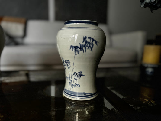 Celadon Vase with Bamboo Motif