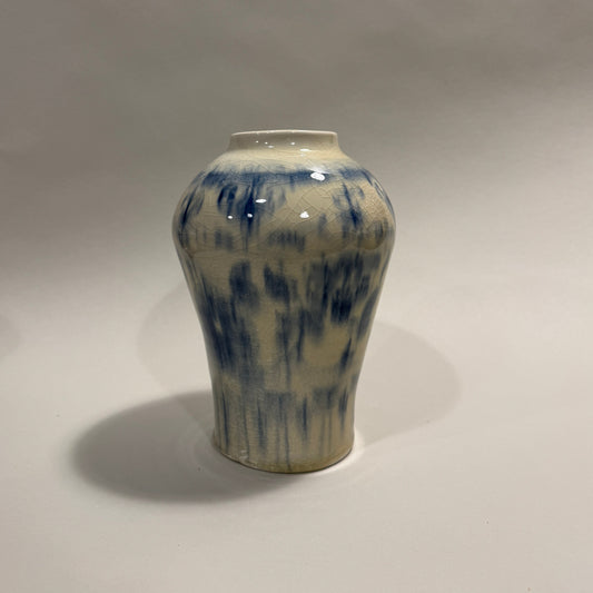 Flow Blue Porcelain Vase - PORCELAIN A