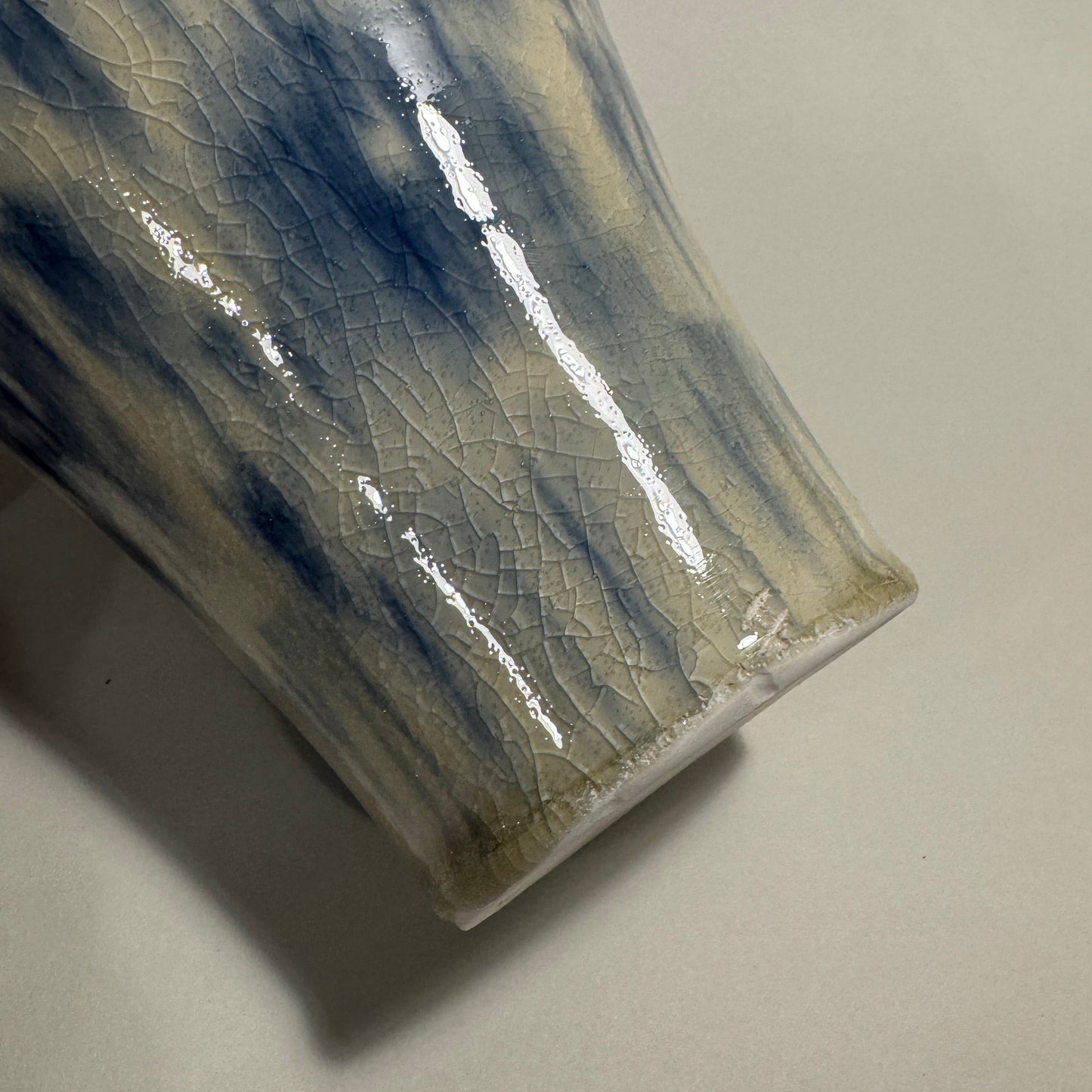 Flow Blue Porcelain Vase - PORCELAIN A