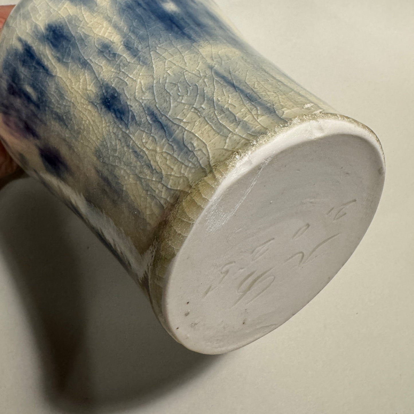 Flow Blue Porcelain Vase - PORCELAIN A