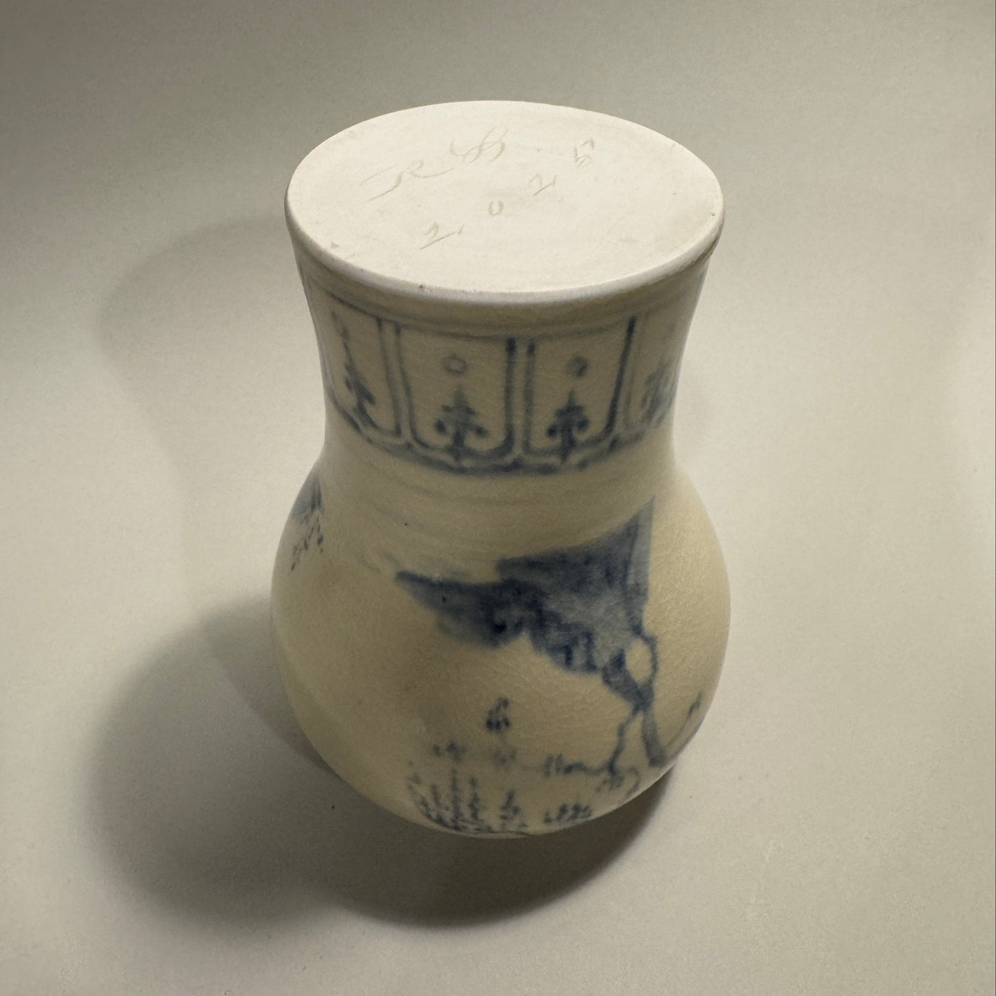 Porcelain Vase, Flow Blue - PORCELAIN C