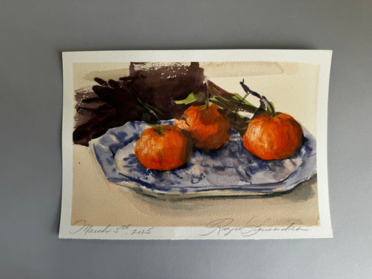 Oranges and platter study