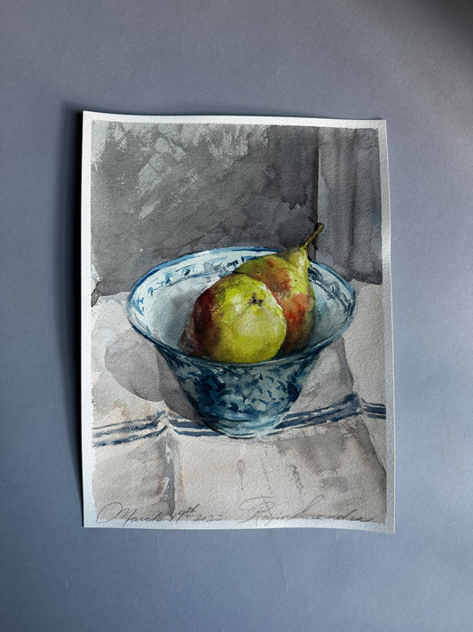 Pears in a Bowl Study