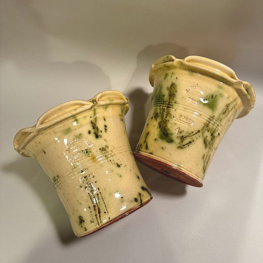 Glazed Spatterware Flowerpots - Small