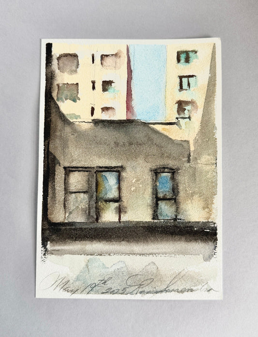 View from my Bathroom window, sketch