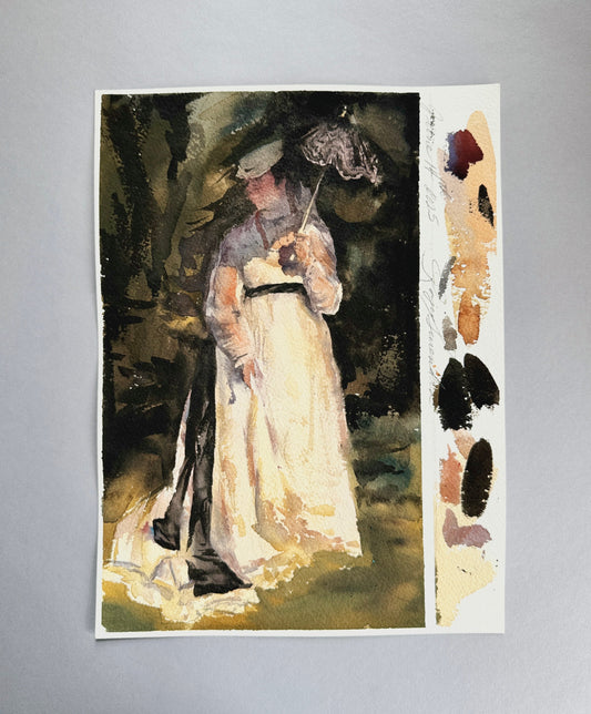 Study of Renoir's Lise À L'Ombrelle