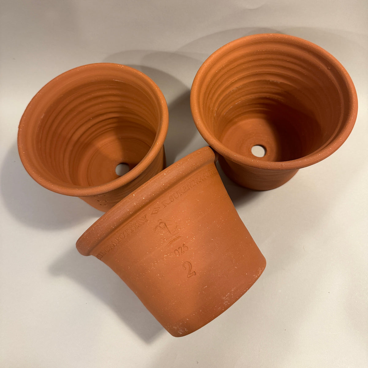Flower Pot - Red Half Pot No. 2 (5" tall)