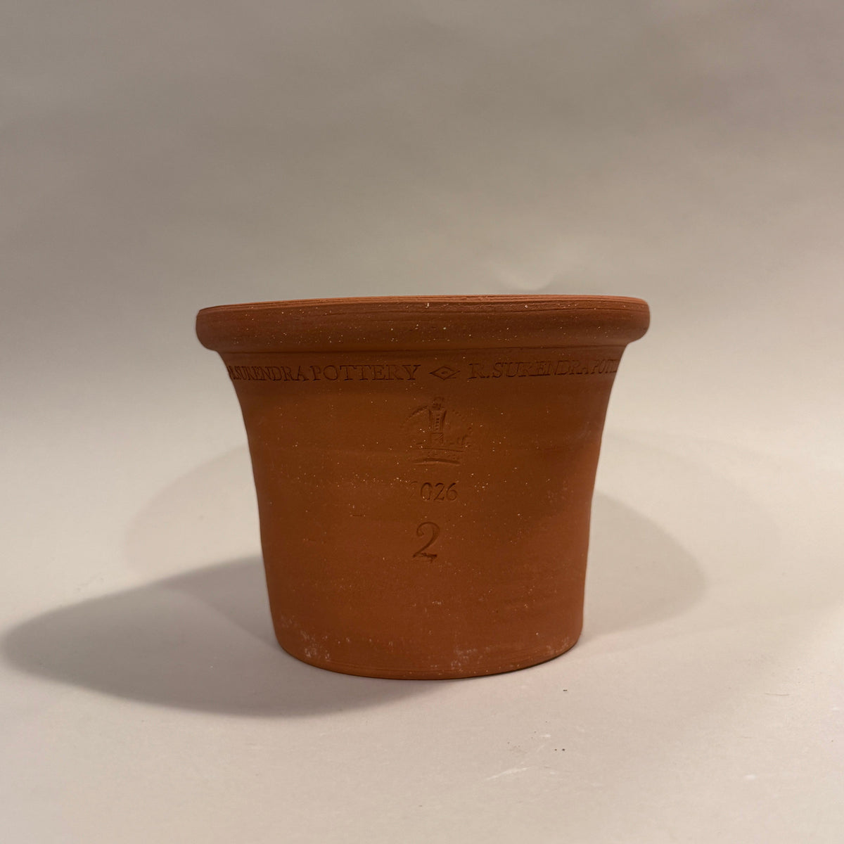 Flower Pot - Red Half Pot No. 2 (5" tall)