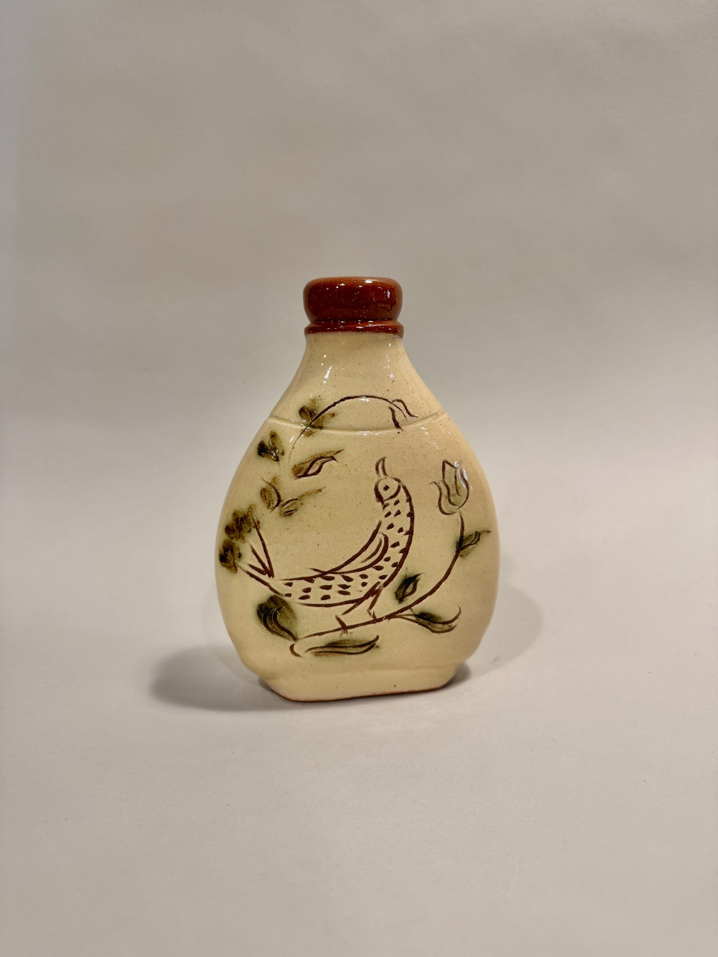 Captain's Flask - R.P.S. and Curved Bird