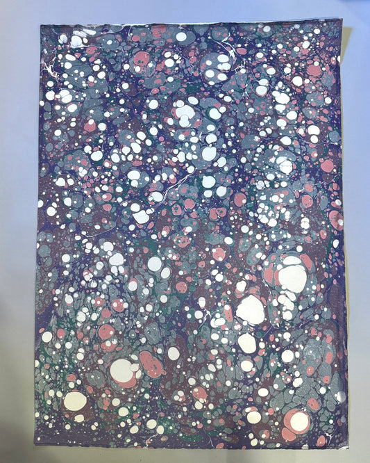 Marbled Paper A - White dots