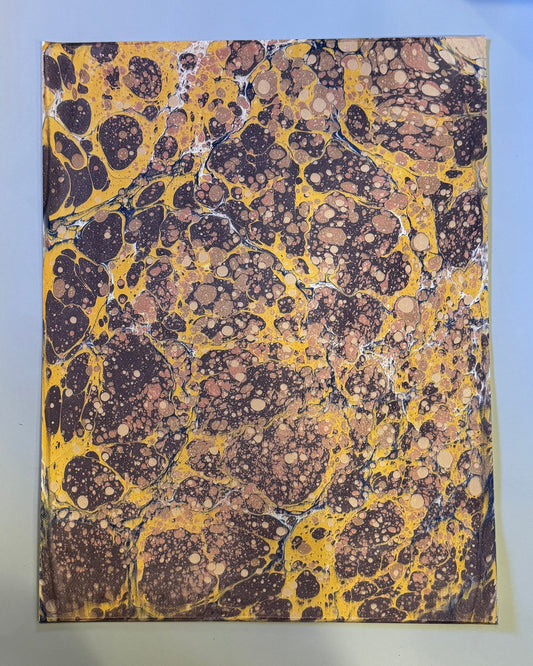 Marbled Paper M - Yellow/Purple Marble
