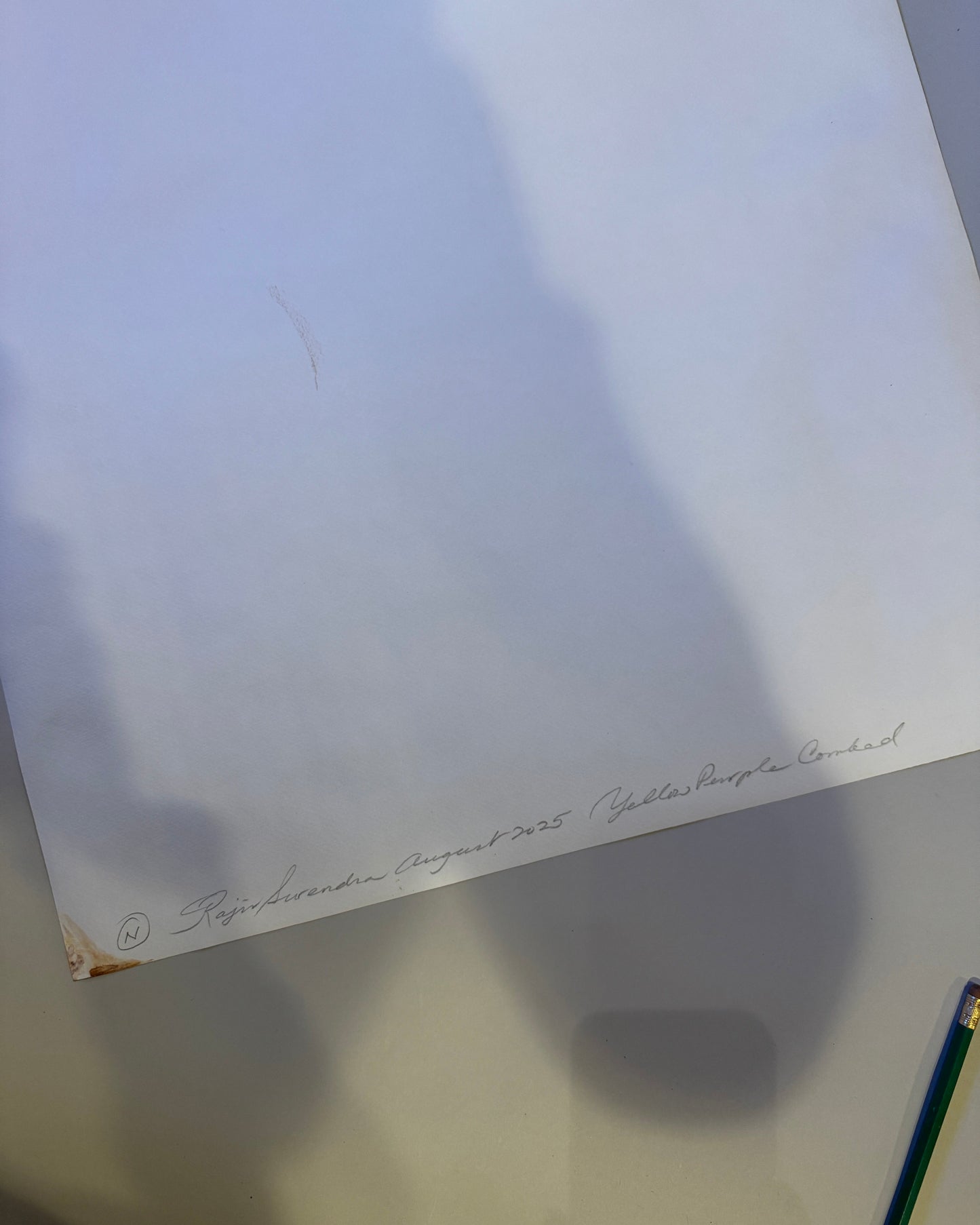 Marbled Paper N - Yellow/Purple Combed