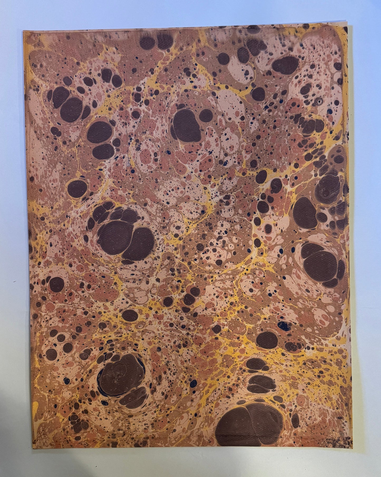 Marbled Paper T - Umber Dots