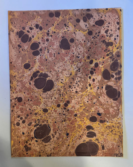 Marbled Paper T - Umber Dots